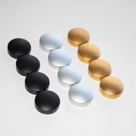 CACHE VIS CHROM/DORE/NOIR GM JEUX 4PCS