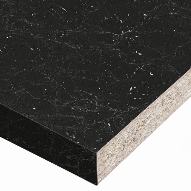 PLAN DE TRAVAIL HG 3600*600*28MM NOIR MARBRE 5057