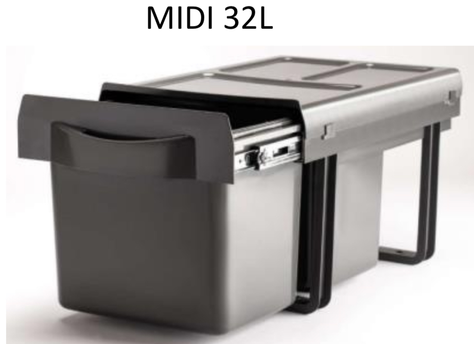 MERILL POUBELLE MIDI LIGHT 40CM 2*16L