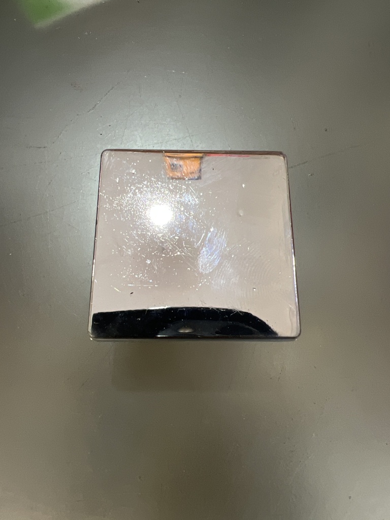 BOUTON CARRE CHROME