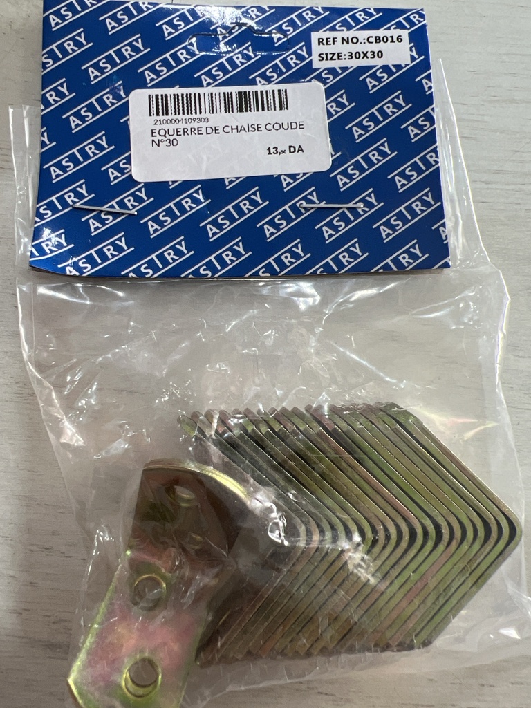 EQUERRE  DE CHAISE COUDE N°30