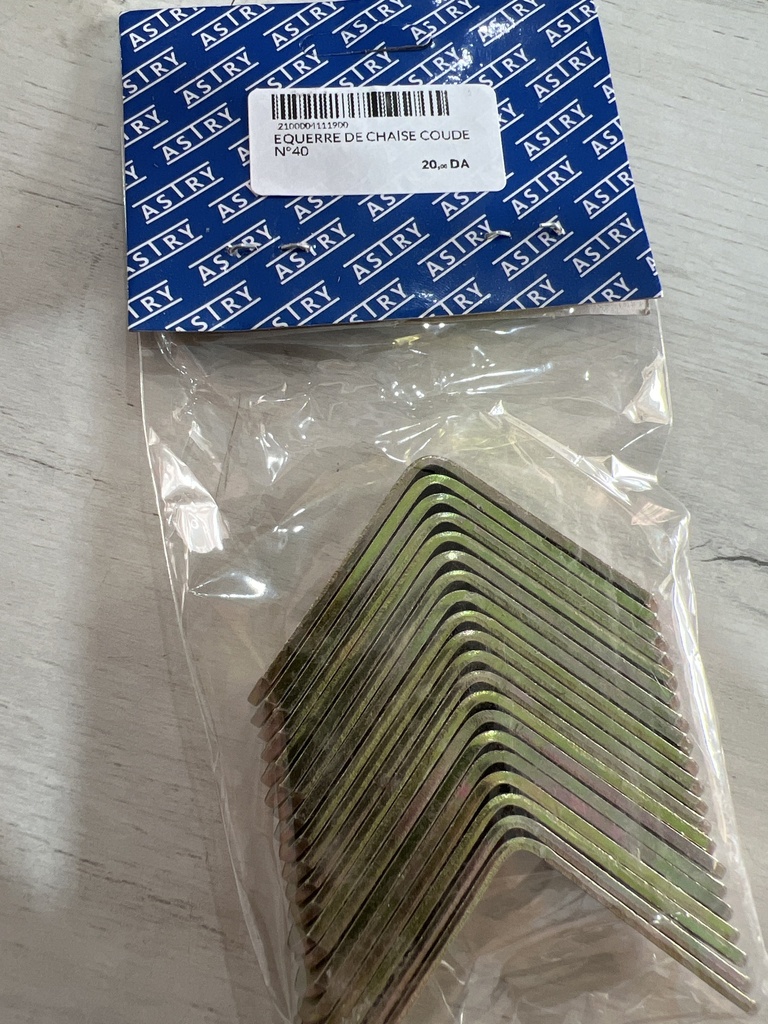 EQUERRE DE CHAISE COUDE N°40