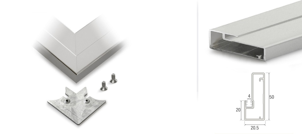 HAM PROFIL VITRE 2M50 CHAMPAGNE