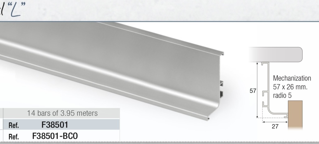 PLASTIMODUL SYSTEM CHEF PROFIL HORIZONTAL L 4M F38501