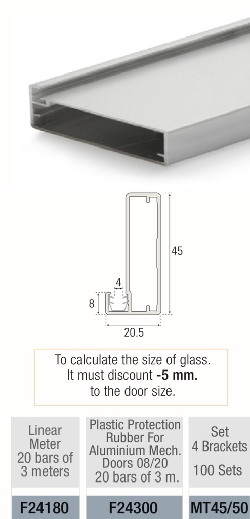 PLASTIMODUL PROFIL VITREE ALLUM F24180 3M