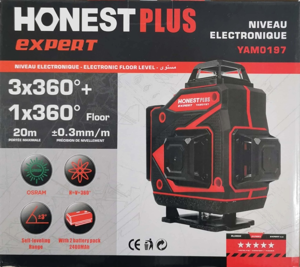 NIVEAU LASER 4D HONESTPRO YAM0197