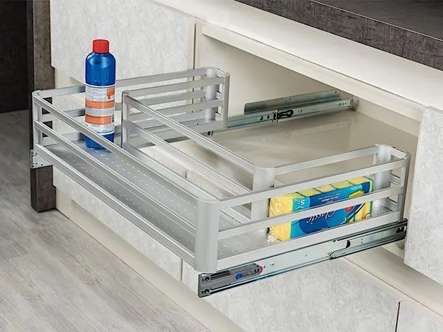 STARAX TIROIR SOUS EVIER ALLUMINUM 80CM S-2741-G