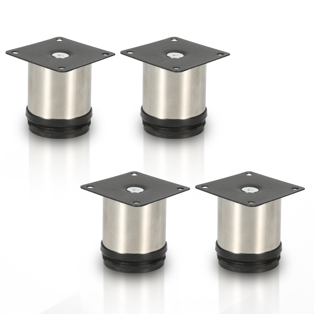 KHA PIED REGLABLE SS ROND 6CM