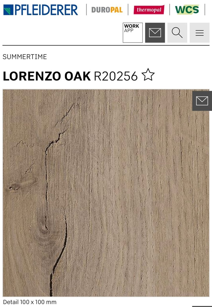 PFLEIDERER PANNEAUX LORENZO OAK R20256