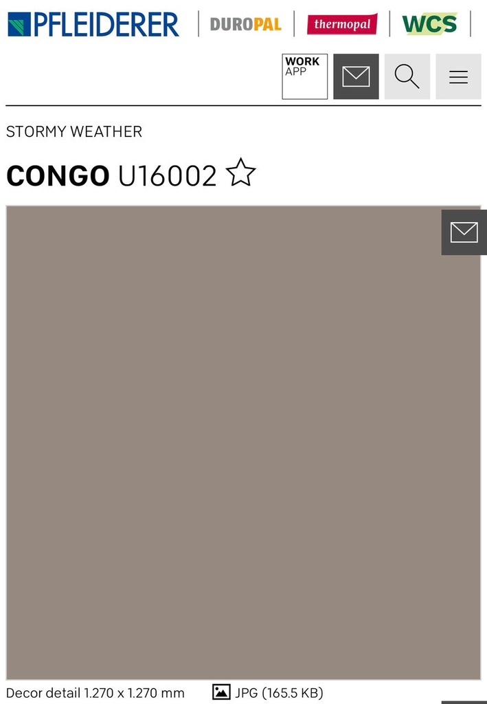 PFLEIDERER PANNEAUX CONGO U16002