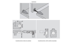 BLUM FERRURE D ASSAMBLAGE BLANC 40.0110N
