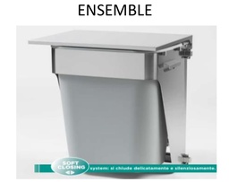 MERILL POUBELLE ENSEMBLE 40CM 40L