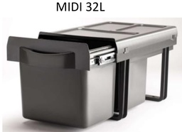 MERILL POUBELLE MIDI LIGHT 40CM 2*16L