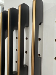 POIGNEE NOIR DORE 1075 128MM