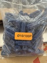CHEVILLE PLAST SACHE BLEU N8 100PCS