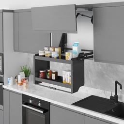 KT PORTE ASSIETTE RELEVABLE 800MM ANTRACITE A223M2