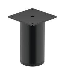 PIED REGLABLE  ROND NOIR 10CM
