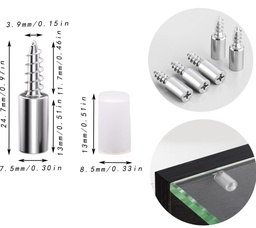 KHA SUPPORT ETAGER A VIS CHROME 1000PCS