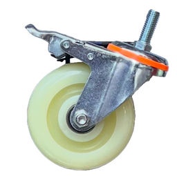 ROULETTE 100MM BLANC AVEC TIGE A FREIN