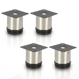 KHA PIED REGLABLE SS ROND 10CM