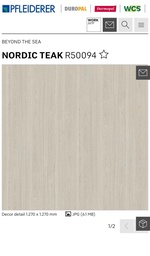 PFLEIDERER PANNEAUX NORDIC TEAK R50094